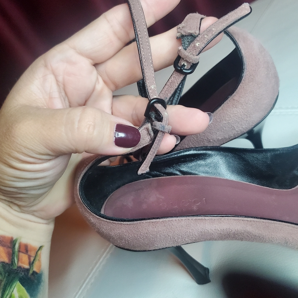 Gucci suede heels size 38 (8) - Picture 5 of 5